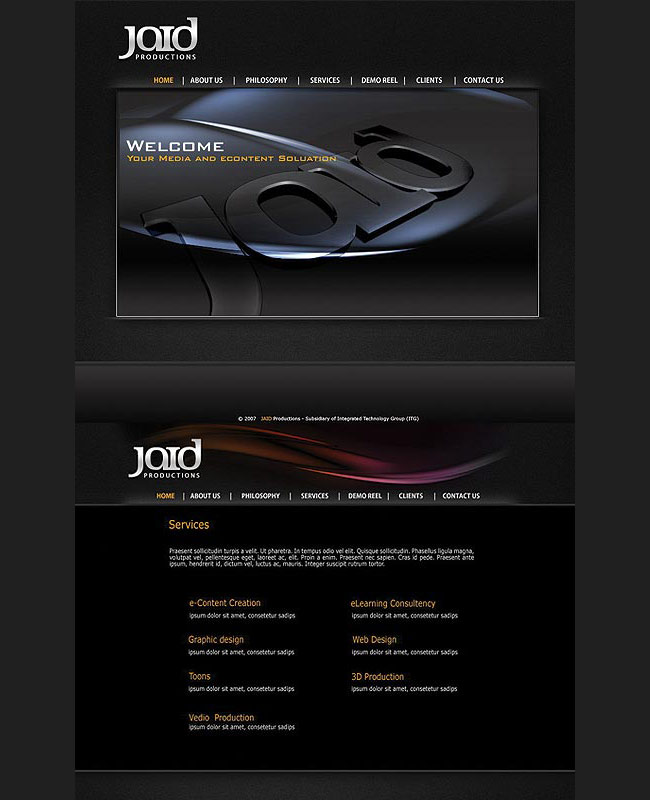 Jaid website design by tariqdesign