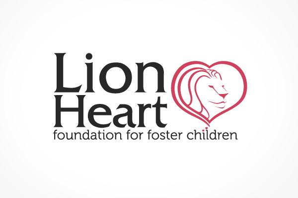 Lion heart logo design  childrens foundation