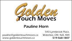 Golden touch moves business cards